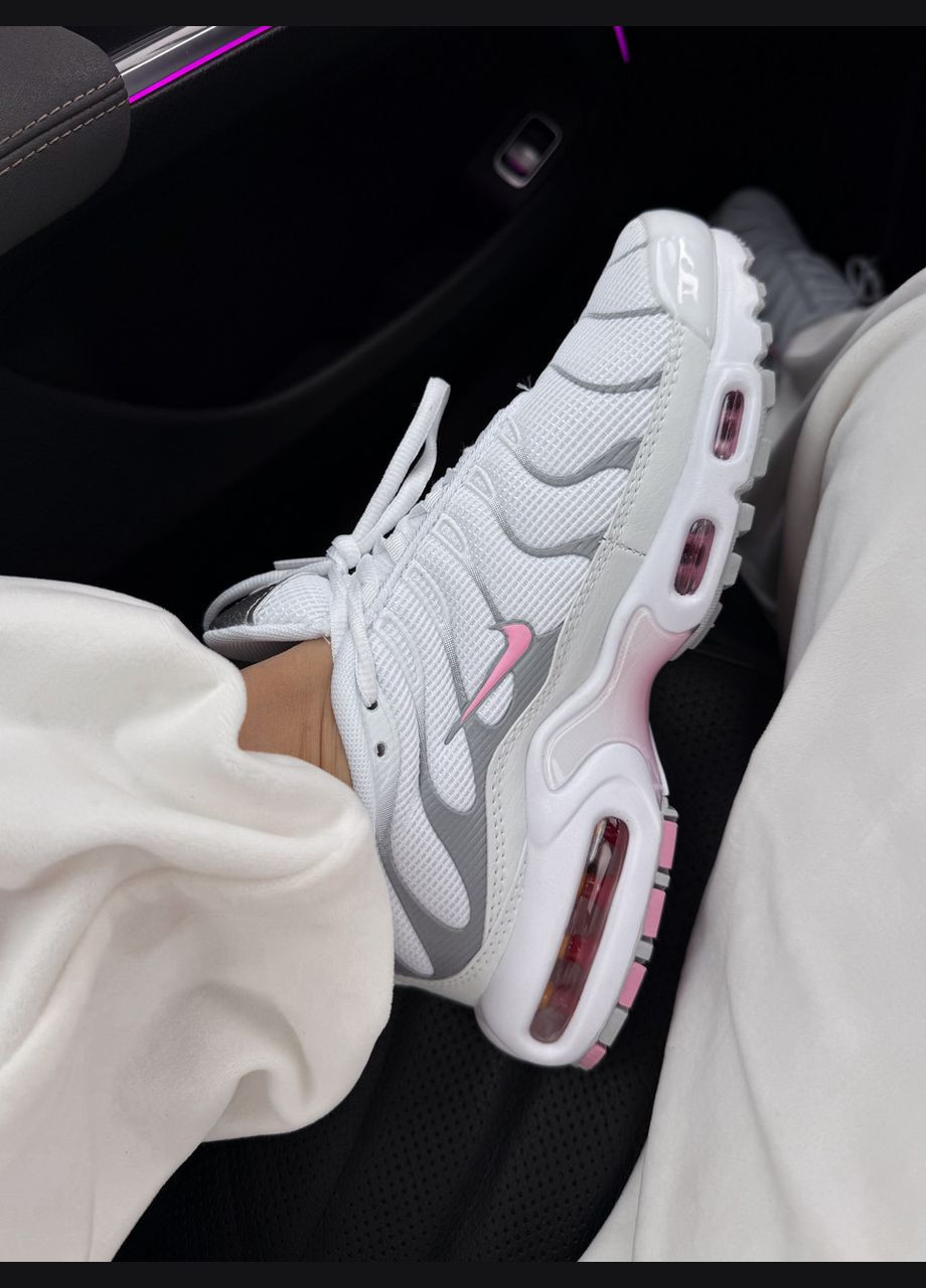 Білі всесезонні кросівки air max tn plus summit white pink rise - hf0107-100 Nike