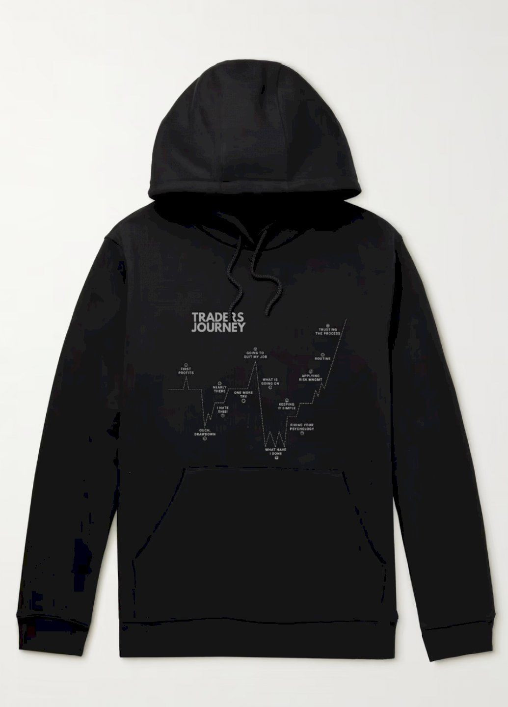 Черный худи мужская черная с флисом YAPPI рисунок (305003880)