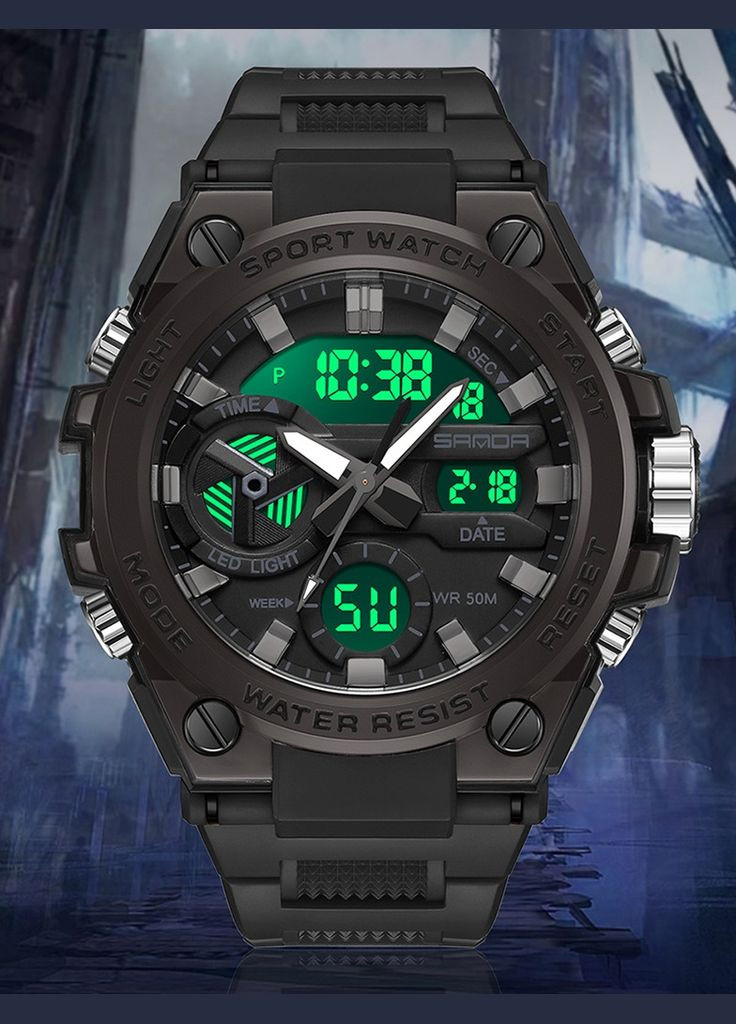 Часы мужские тактические наручные спортивные Sanda 3311-Red (329443047)