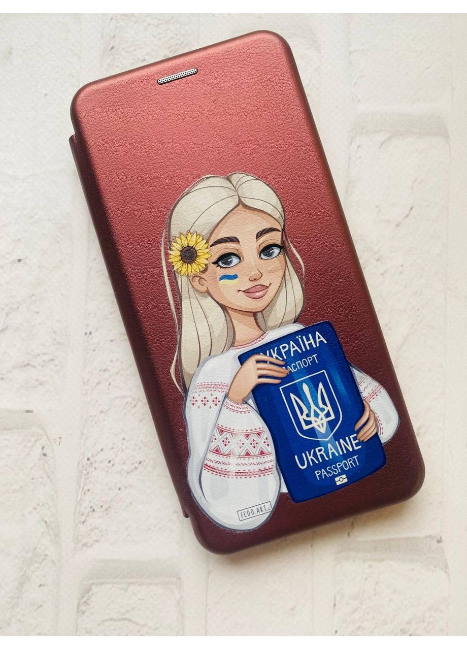 Чехол-книжка для Xiaomi Redmi Note 10 Pro/10 Pro Max:: Девушка с паспортом (принт 13) G-Case (360669765)