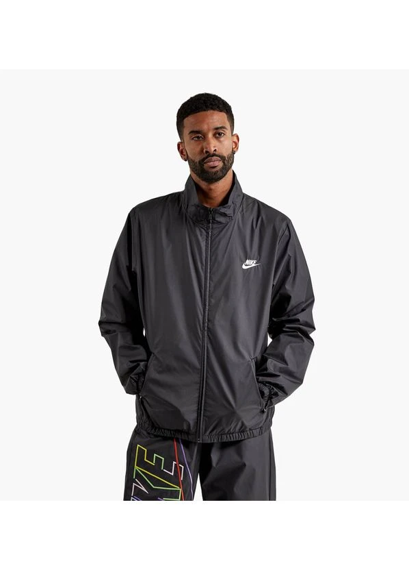 Чорна демісезонна куртка club woven jacket black dx0672-010 Nike