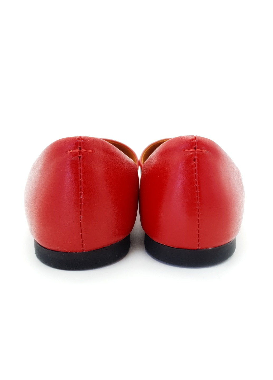 Красные женские балетки красные кожаные v-16-13 24,5 см (р) Viscala