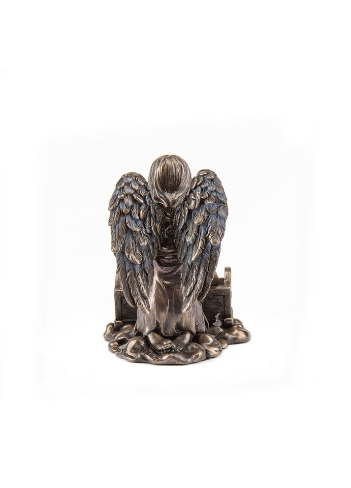 Статуетка настільна Ангел біля ліжечка 10 см 70729 полістоун із бронзовим напиленням Veronese (302238996)