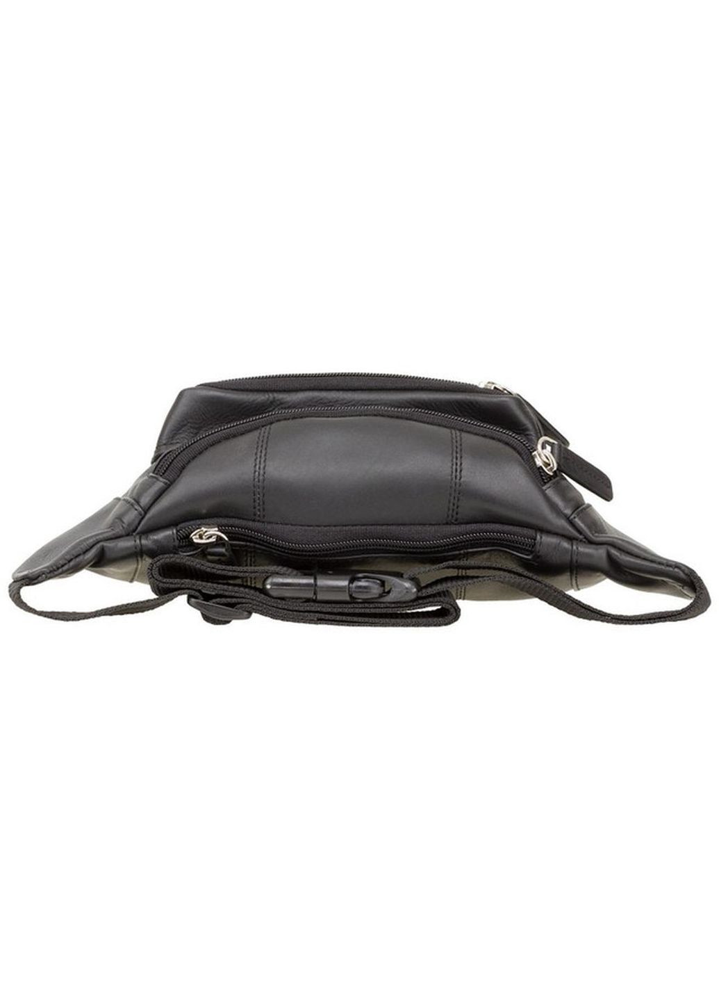 Сумка на пояс через плече чоловіча з натуральної шкіри середня Чорний 35227 Visconti (335008005)