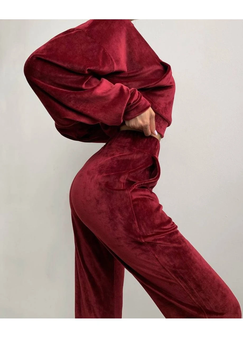Жіночий спортивний костюм із м’якого велюру No Brand (378832847)