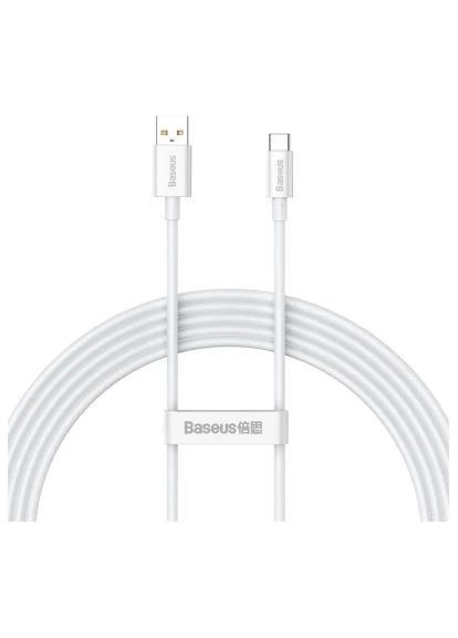 Дата кабель USB 2.0 AM to USB-C 1.5m Superior Fast Charging 100W moon white (P10320102214-02) Baseus USB 2.0 AM to USB-C 1.5m Superior Fast Charging 10 (389999195)