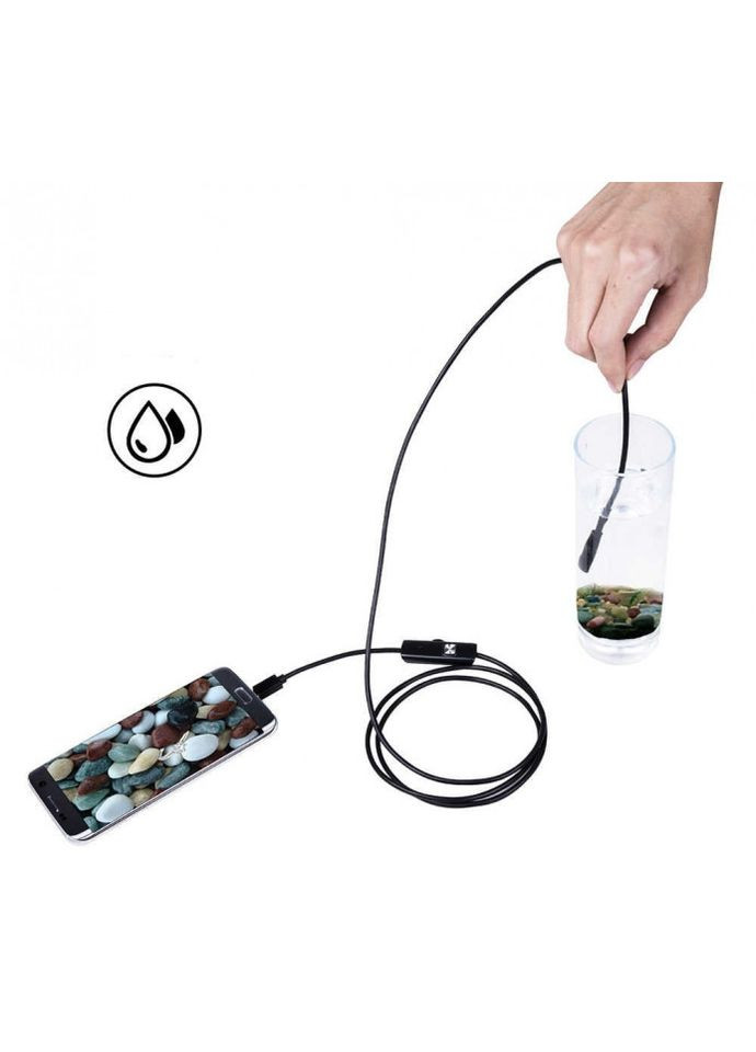 Цифровий Ендоскоп Камера ZCF камера завтовшки 7 мм USB/ USB з підсвічуванням з кабелем 1 м (51087451) Micro (349843722)