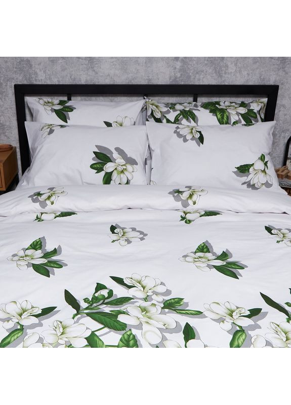Комплект постільної білизни Бязь Gold Люкс «» King Size 220x240 наволочки 4х70х70 (MS-820007459) Moon&Star Wisteria White (356113647)