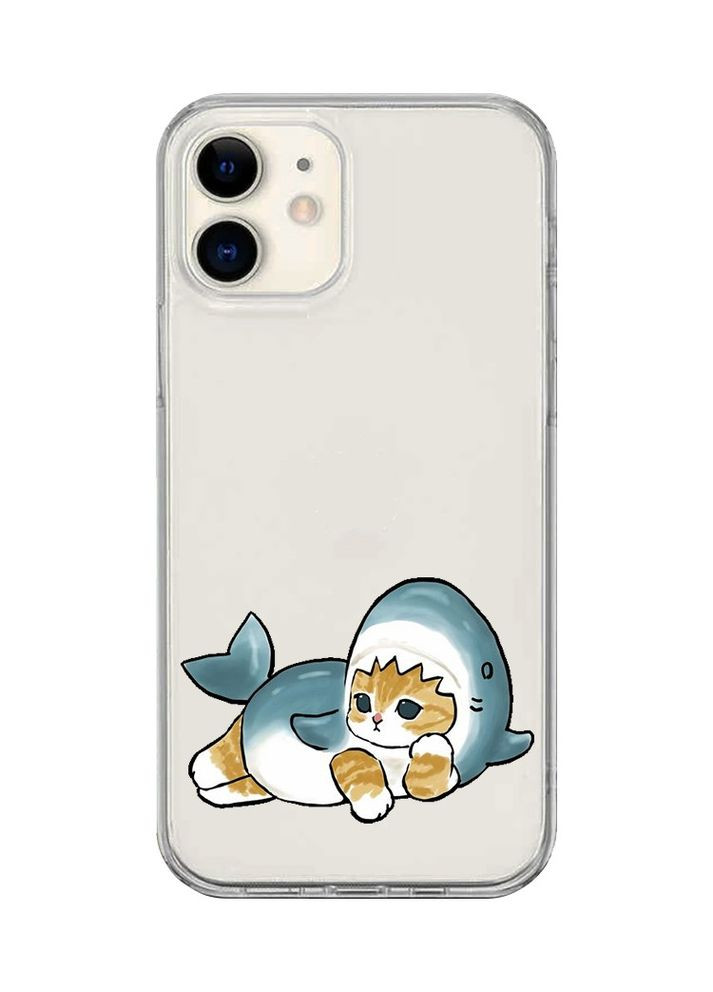 Чехол на iPhone 12 mini:: Котенок акула (принт 355) Creative (355393327)