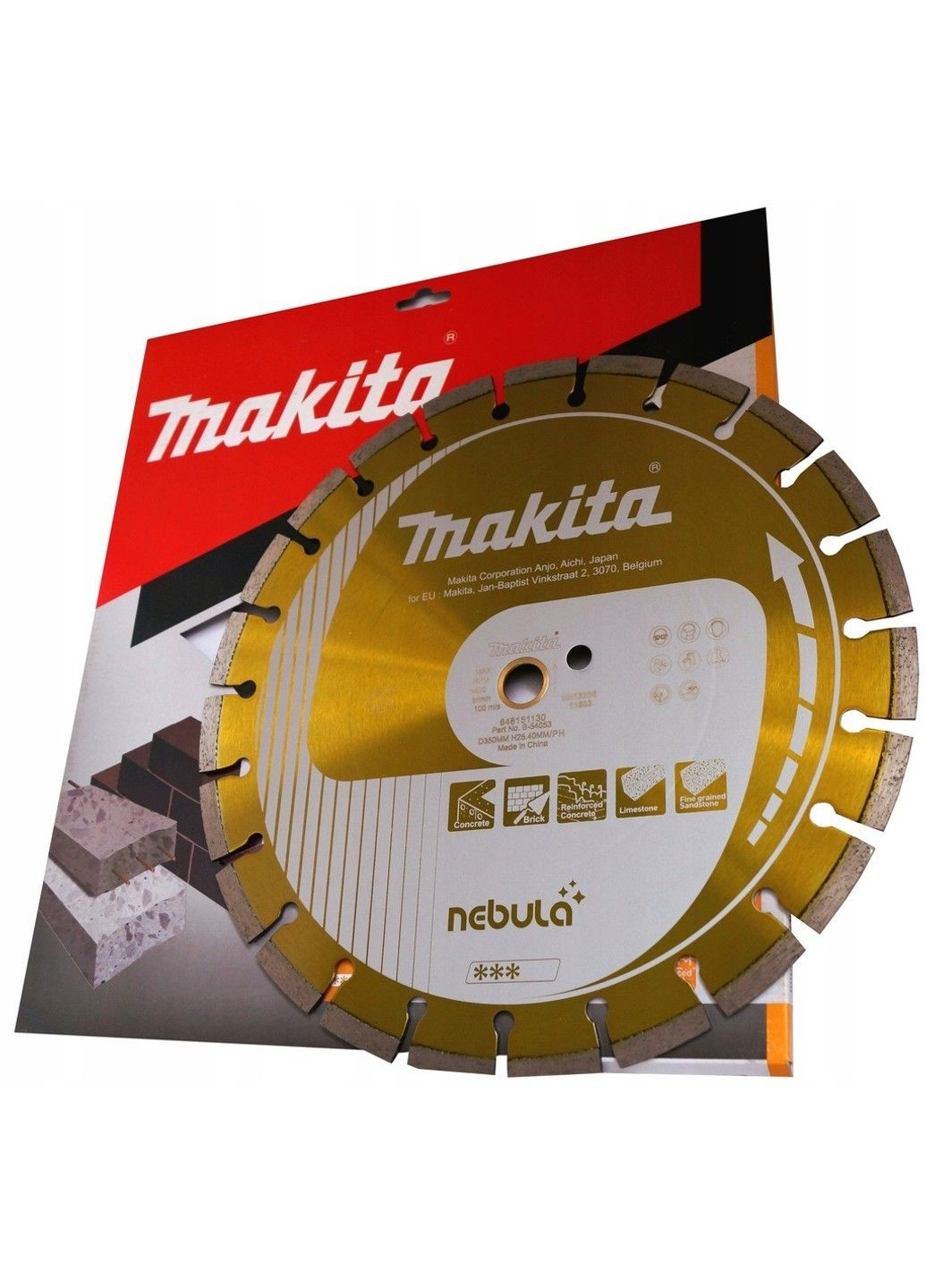 Диск алмазный NEBULA по бетону 350 х 25.4(20) мм B-054053 Makita (339679016)