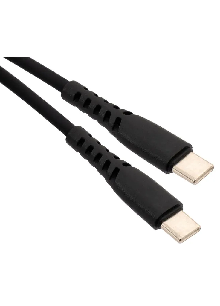 Дата кабель USB-C to USB-C 2.0m 60W Silicon Black (VCDCCC262SB) Vinga (382077400)