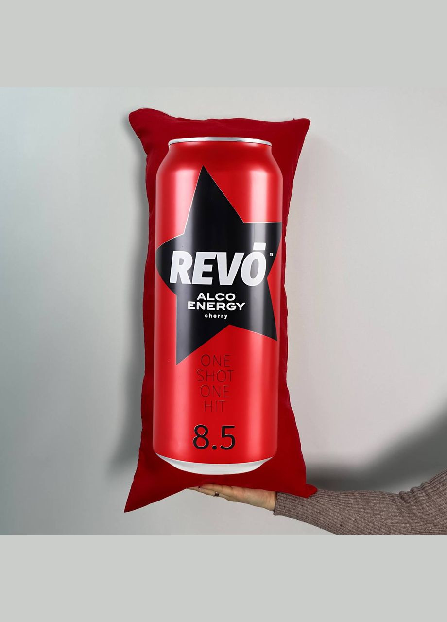 Подушка з принтом габардинова Рево червоне, червона 35х75 (602) Hand Made (350942453)