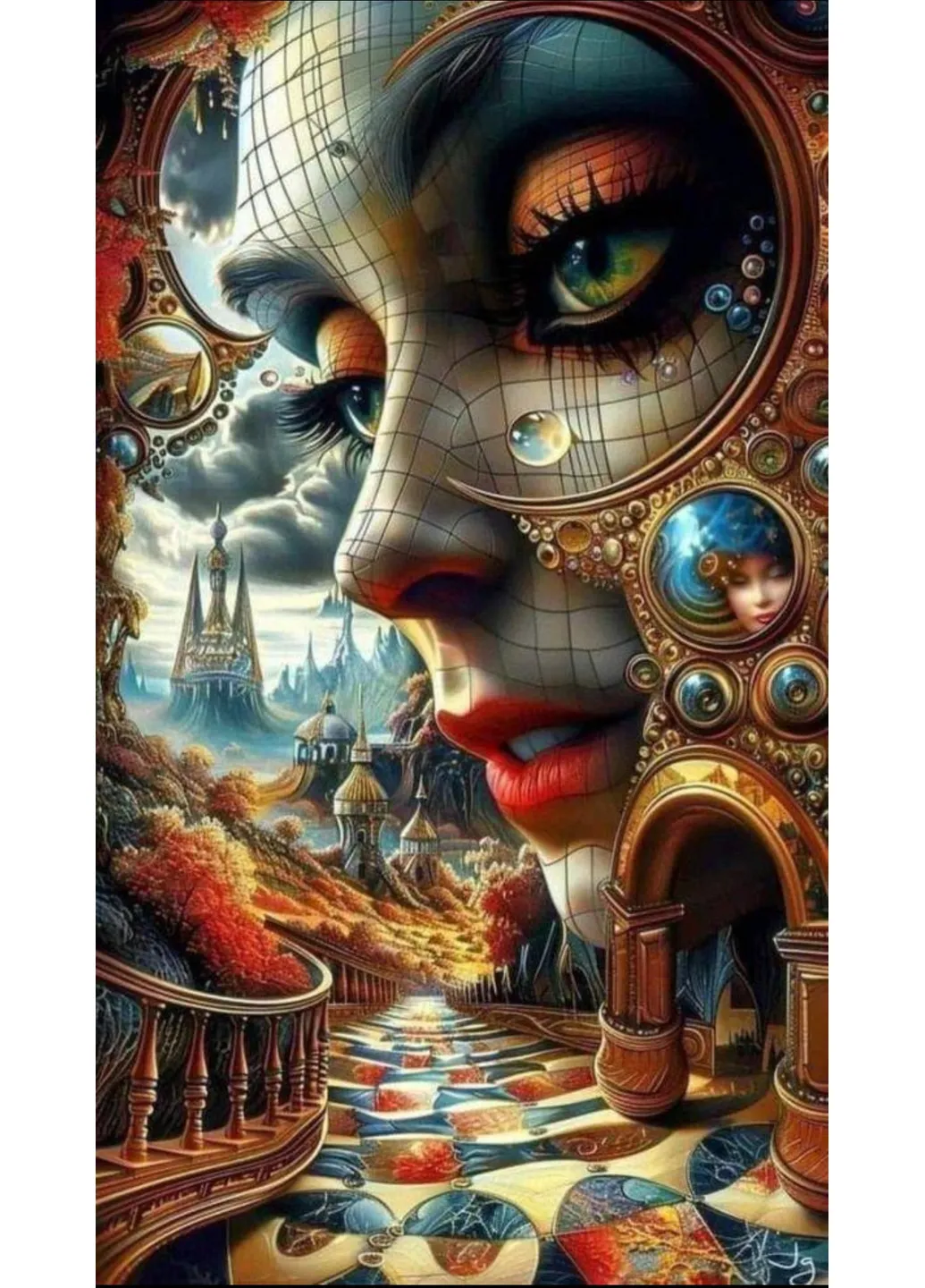 Алмазная мозаика «Глаза времени» 30×50 см, голографические алмазики (TP920) ColorArt (410362251)