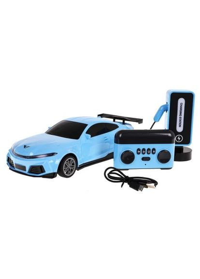 Машинка электрокар Crazon на радиоуправлении аккумуляторная с зарядной станцией голубая (333-XN24161BL) MFC (364114263)