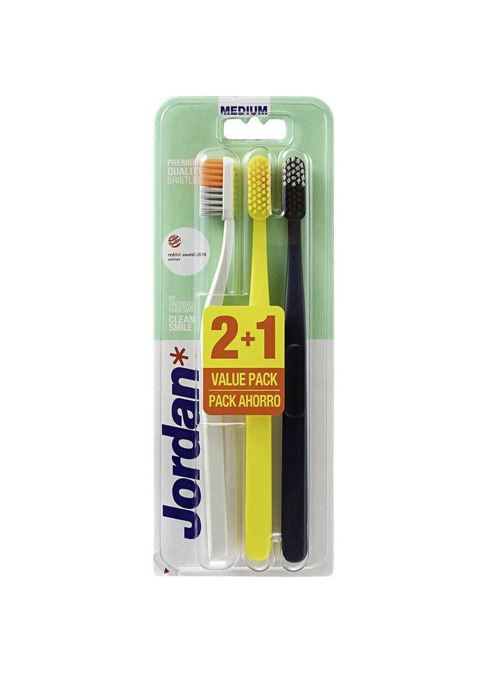 Зубная щетка Clean Smile, в ассортименте, 3 шт. Jordan 56106310 (331860013)