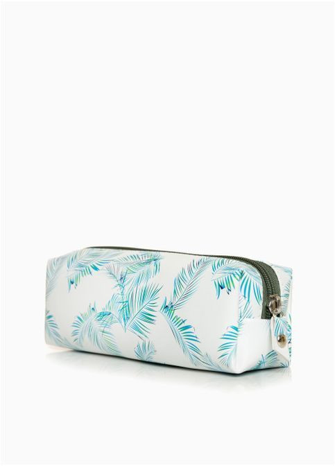 Женская косметичка из экокожи Белая с принтом Palm (289802177) Sambag (365963299)