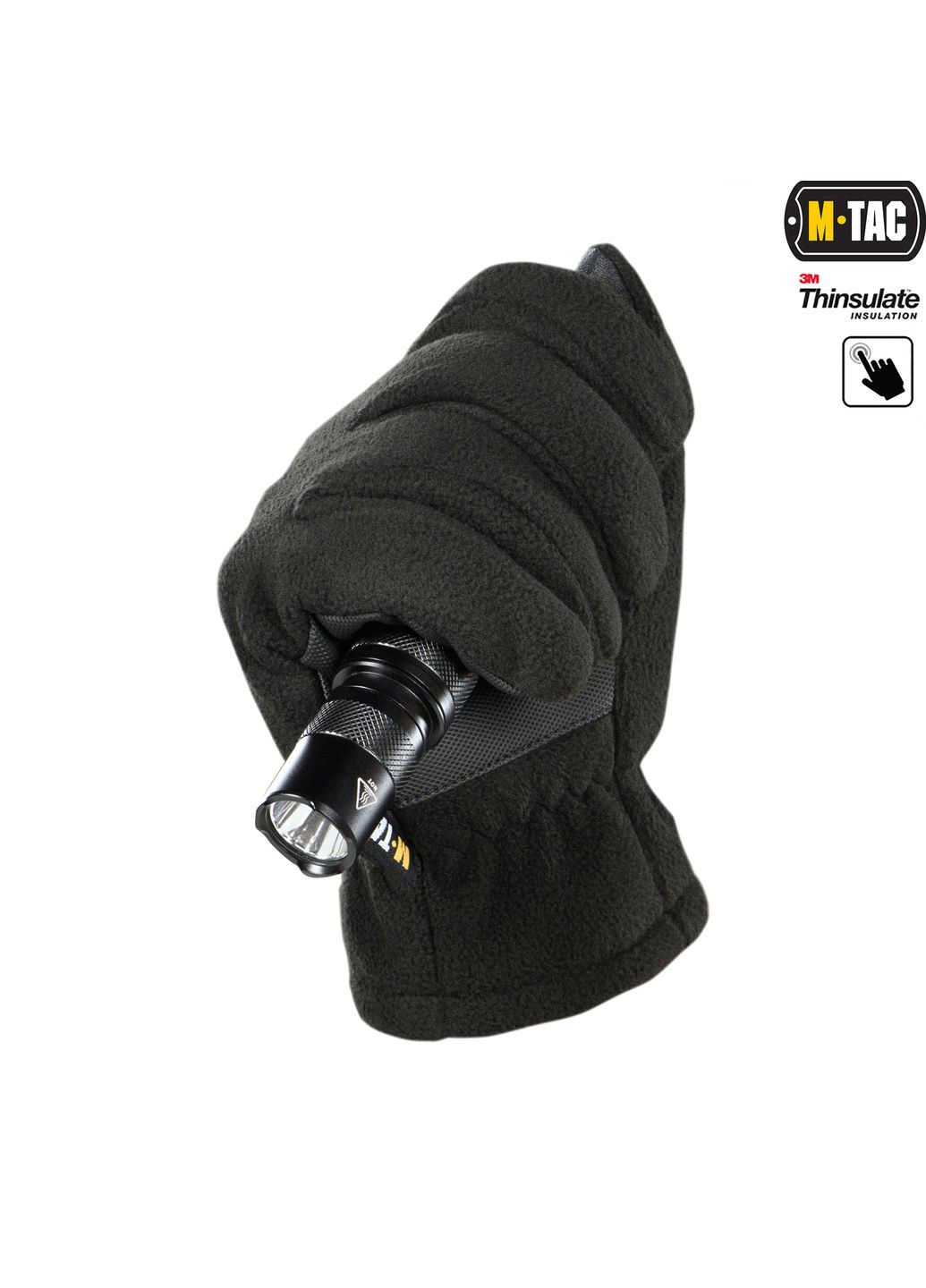 Перчатки Fleece Thinsulate Black (L) M-TAC (303409674)