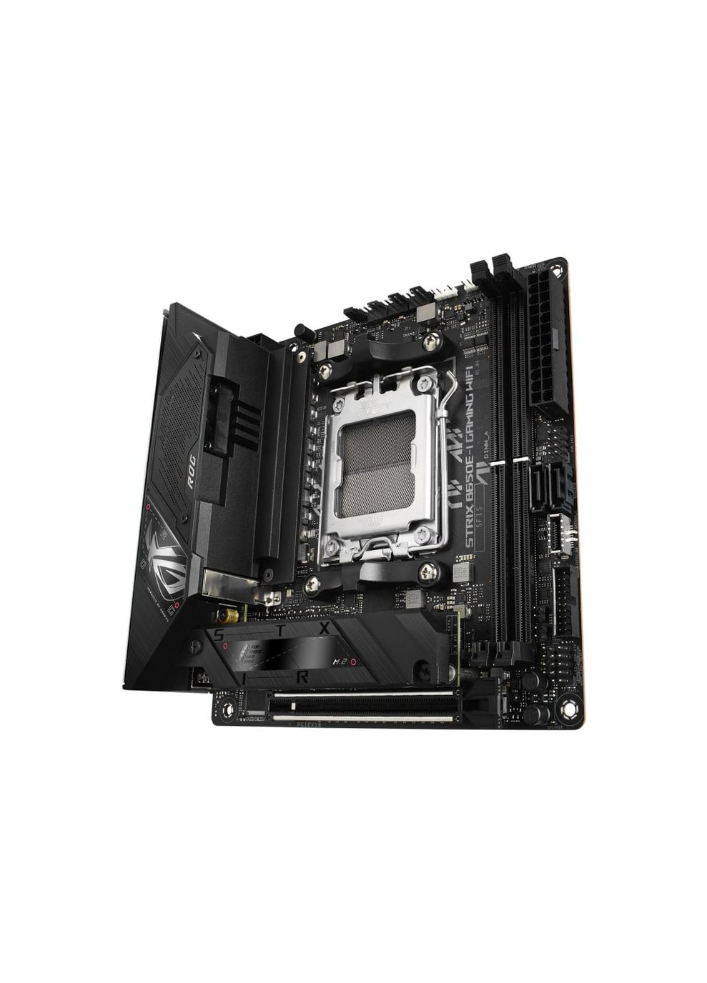 Материнcька плата ROG STRIX B650E-I GAMING WIFI sAM5 B650 2xDDR5 M.2 HDMI WiFi BT mITX Asus (314974459)