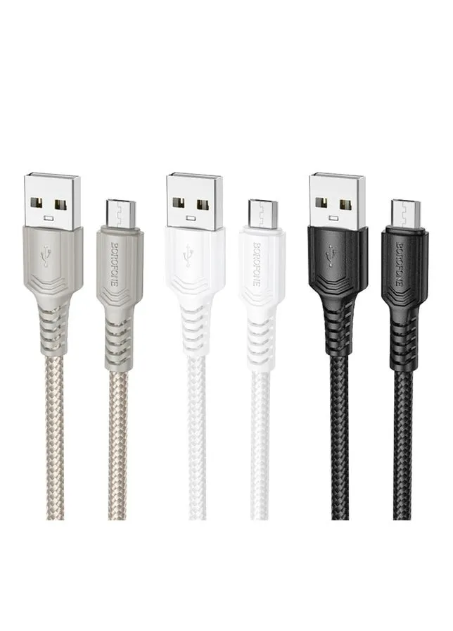 Кабель Micro USB для зарядки телефону, смартфона / зарядний шнур провід мікро юсб для передачі даних Borofone (360635980)