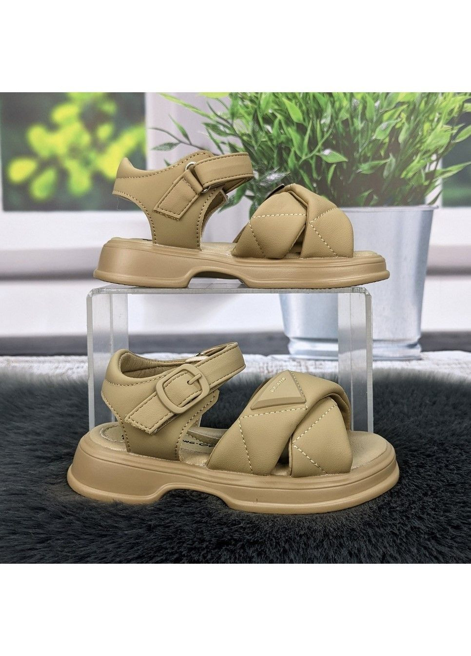 Кофейные босоножки сандалии детские для девочки Jong Golf