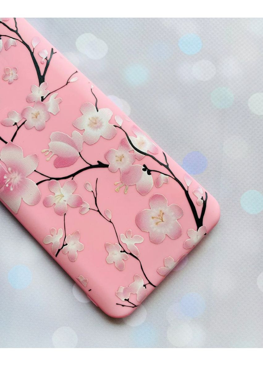 Матовий рожевий чохол на Samsung Galaxy A15 (A155) / M15 Квітуча сакура (принт 282) Creative (360683755)