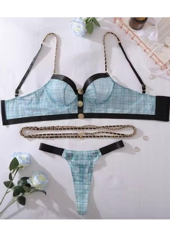 Голубой комплект белья No Brand