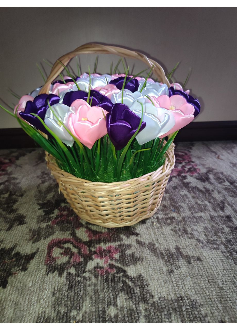 Букет із атласної стрічки No Brand (368672385)