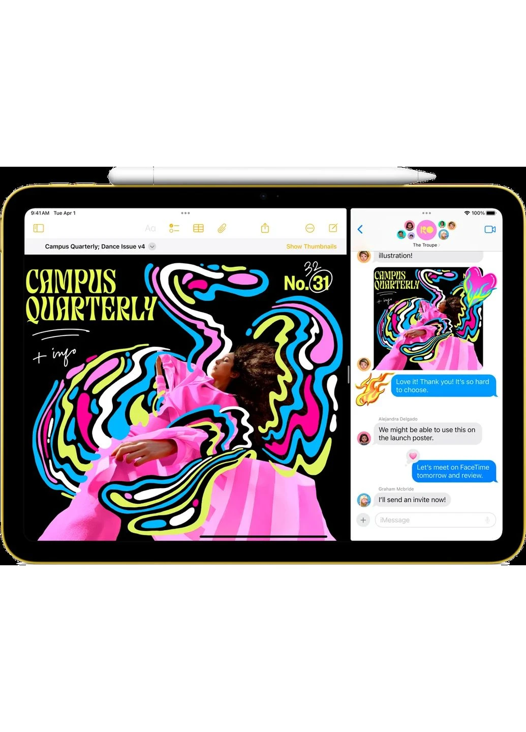 Планшет iPad 2025 Wi-Fi + Cellular 128GB Yellow (MD7H4TY/A) Apple (362297823)