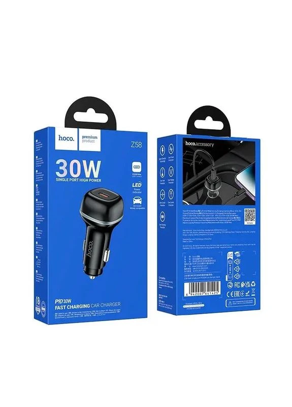 ЗУП Z58 Rank PD30W (1USB-C) (Black) 00076865 Hoco (392281450)