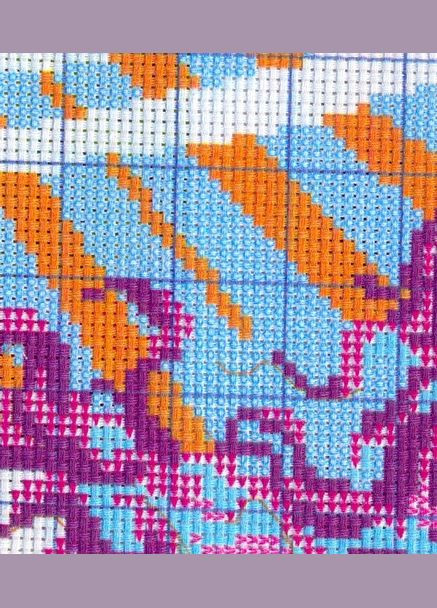 Набор для вышивания по нанесённой на канву схеме "Mermaid (5)". AIDA 14CT printed 43*56 см Joy Sunday (313614580)