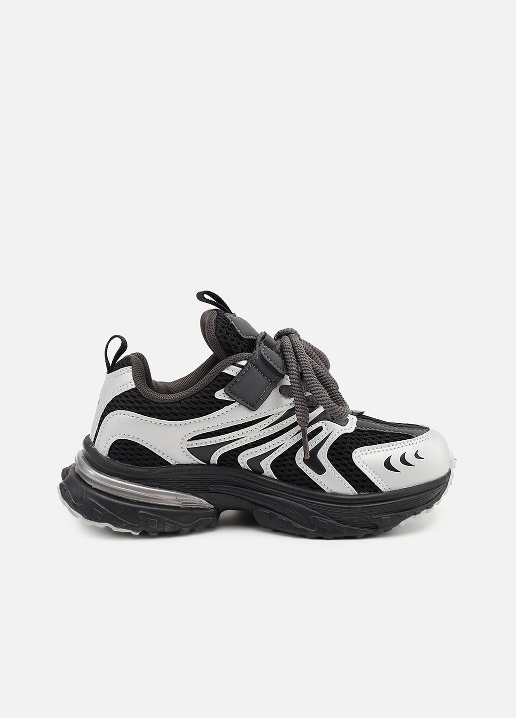 Чорні осінні кросівки для дівчинки, на пласкій підошві колір чорний цб-00274004 Kimboo