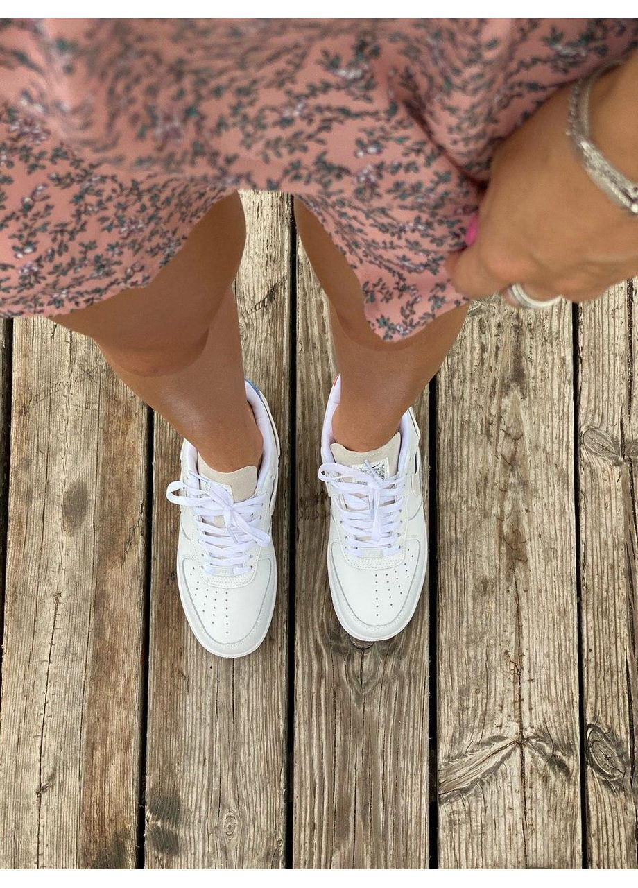 Білі Осінні кросівки чоловічі nike air force 1 lx wmns white red blue найк аір форс 1 преміум No Brand