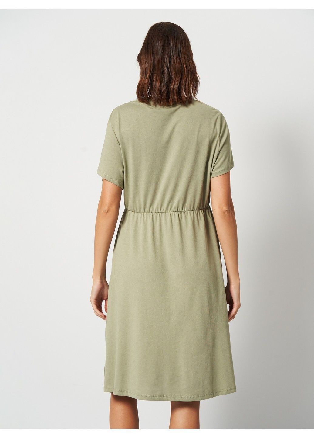 Оливковое (хаки) кэжуал платье для беременных H&M однотонное