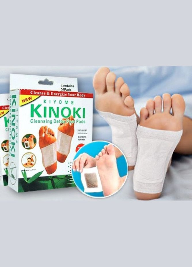 Пластырь для ног 10 шт KINOKI детоксикационный очищающий для вывода токсиновобмена веществ Kiyome Kinoki (315501339)