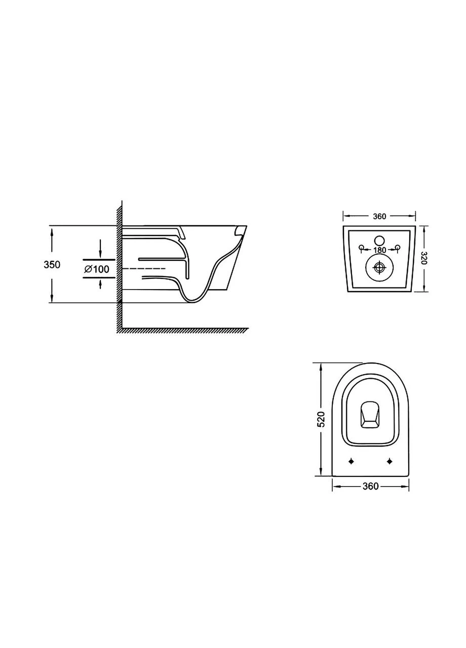 Унитаз подвесной Jay безободковый с сиденьем Soft-close QT07335175W Qtap (395714814)