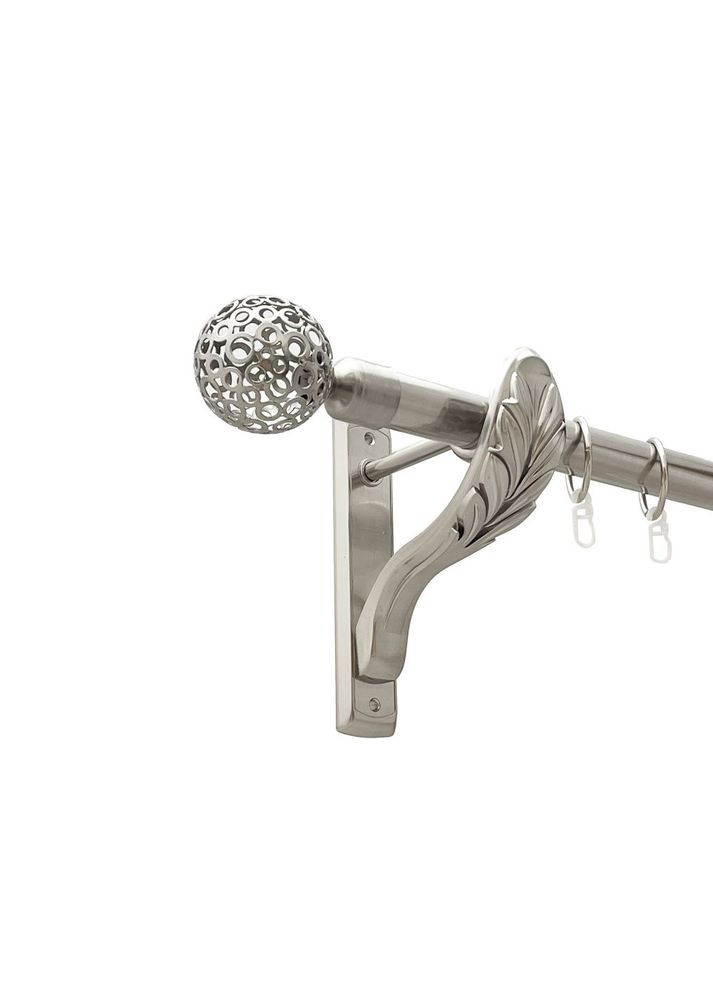 Карниз Савона металевий однорядний ретро гладка труба Нержавіюча Сталь 25 мм 200 см (00-00021564) ORVIT (300688131)