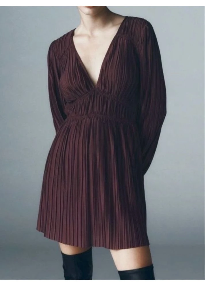 Бордова сукня Zara