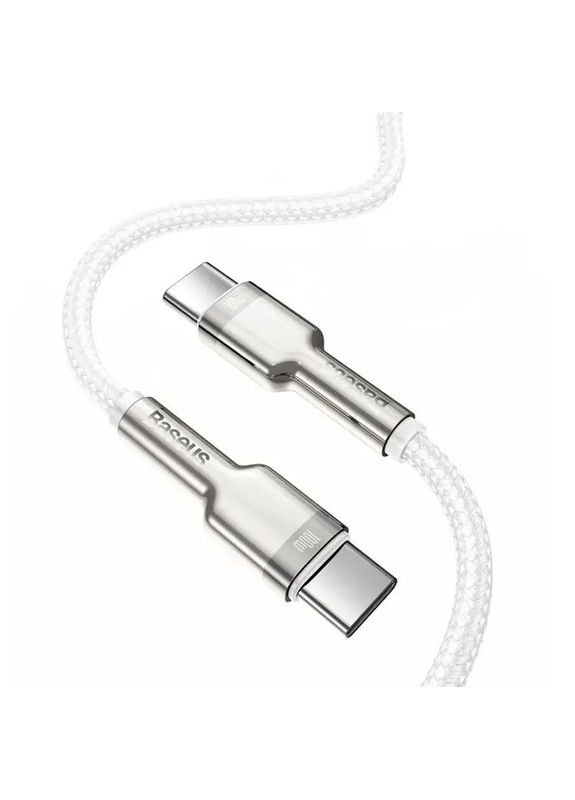 Кабель Cafule Series Metal Type C to Type C 100W (2m) (CATJK D) Белый Baseus (369645720)