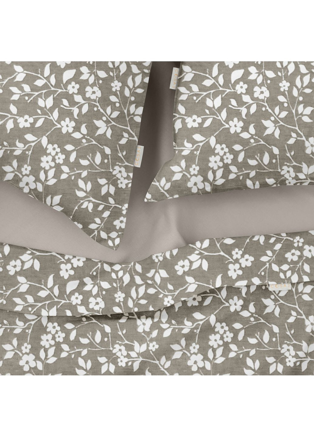 Наволочка на подушку 80х80 BEIGE FLOWERS (4822052328866) Cosas (367914667)