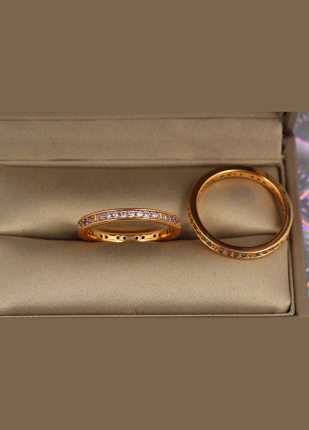 Кольцо дорожка из камней с пробелами р золотистое. Xuping Jewelry (317405259)