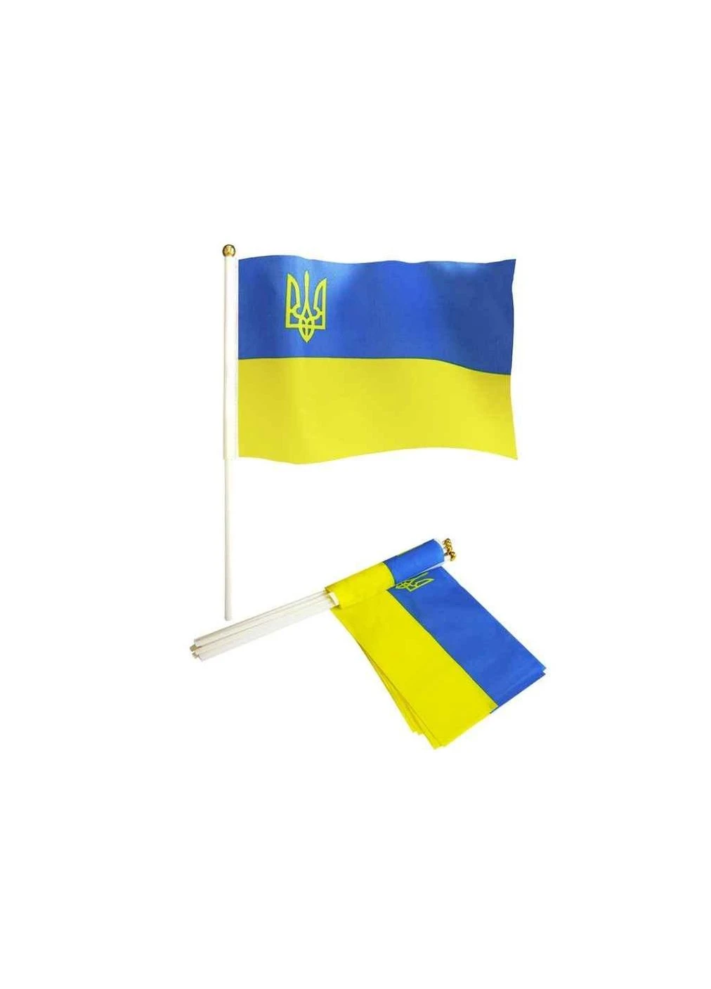 Прапорець зі штоком 30см*45см УКРАЇНА ТРИЗУБ ТМ УКРАЇНА Guris (322055654)