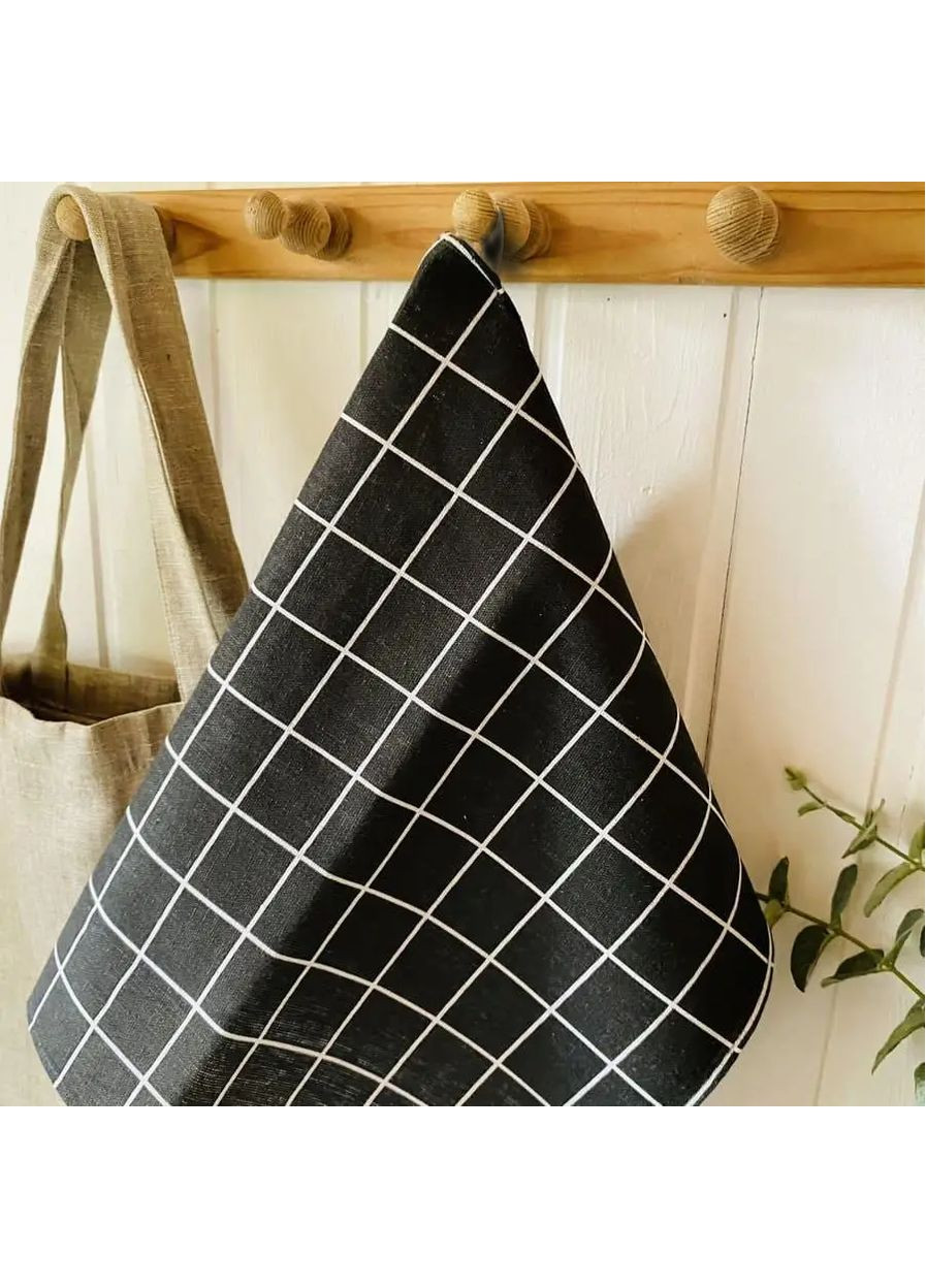 Рушник кухонний в клітинку, стильний рушник для кухні ( ) China (366874758)