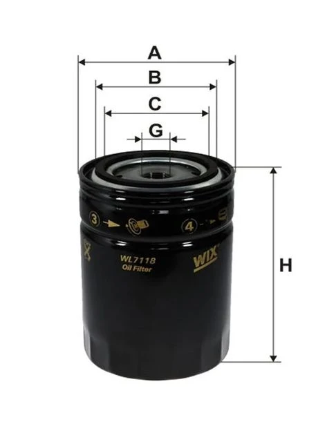 Фильтр масляный двигателя WL7118/OP563/1 (пр-во WIX-Filtron UA) WL7118 WIX Filters (366187724)