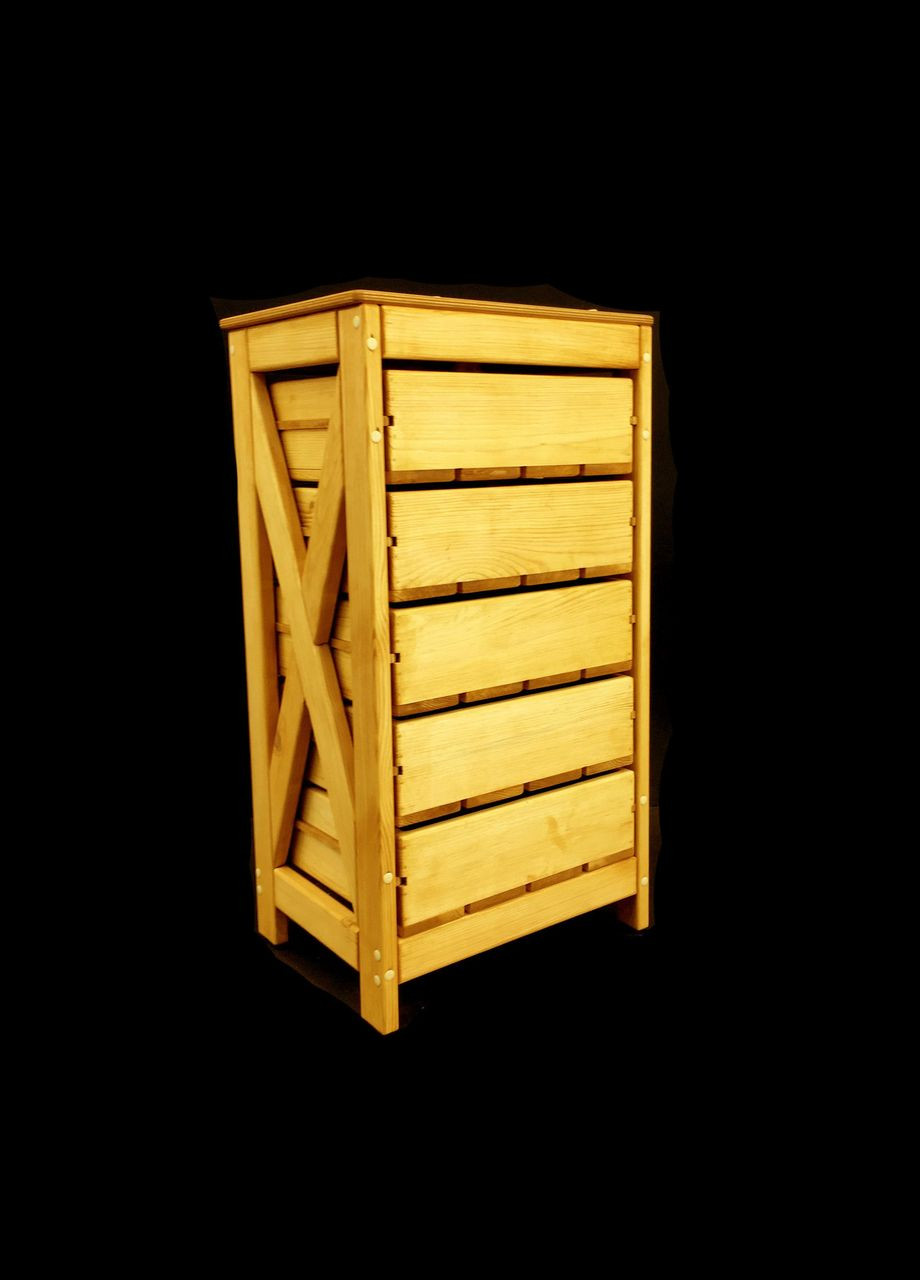 Стелаж для овочів і фруктів з дерева Догвуд каррі (ЯХТ-000103) No Brand (327865352)