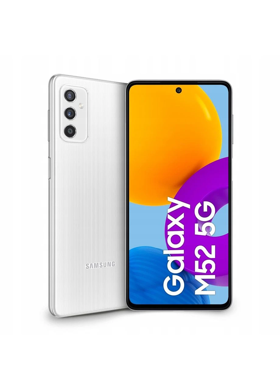 смартфон galaxy m52 5g 6/128gb white 2 sim 6.7" snapdragon 778g nfc 5000 mah Samsung (349836973)