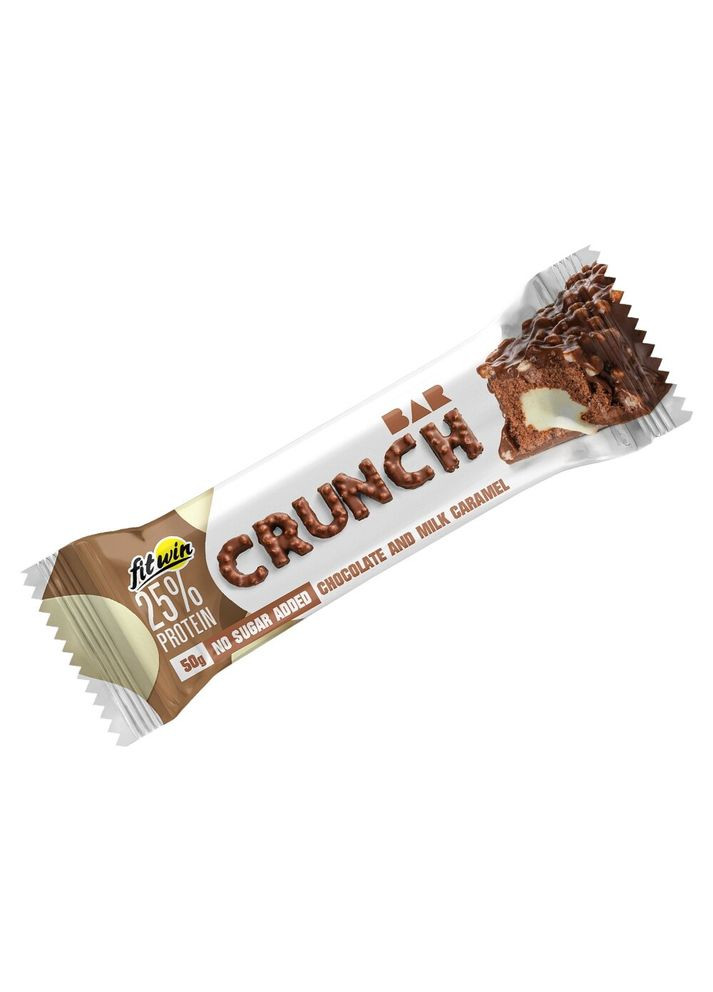Батончик Crunch Bar 25%, 50 грамм Шоколад-молочная карамель FitWin (322617684)