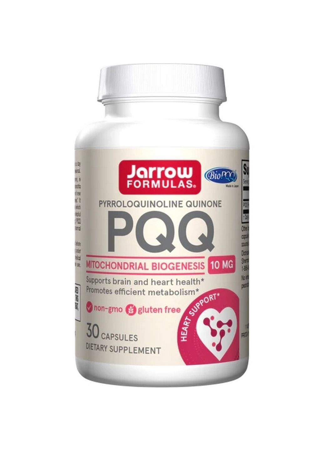 Вітаміни та мінерали PQQ 10 mg, 30 капсул Jarrow Formulas (293342496)