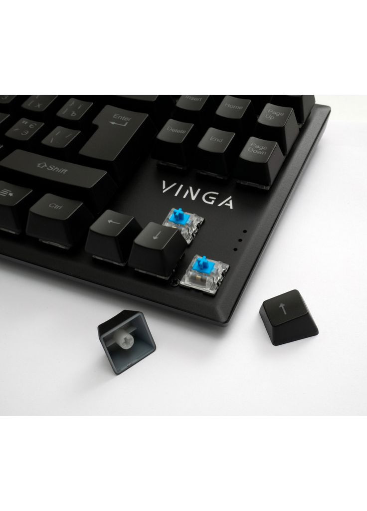 Клавіатура KBGM110 87 key LED Blue Switch USB Black (KBGM-110 Black) Vinga (280940928)