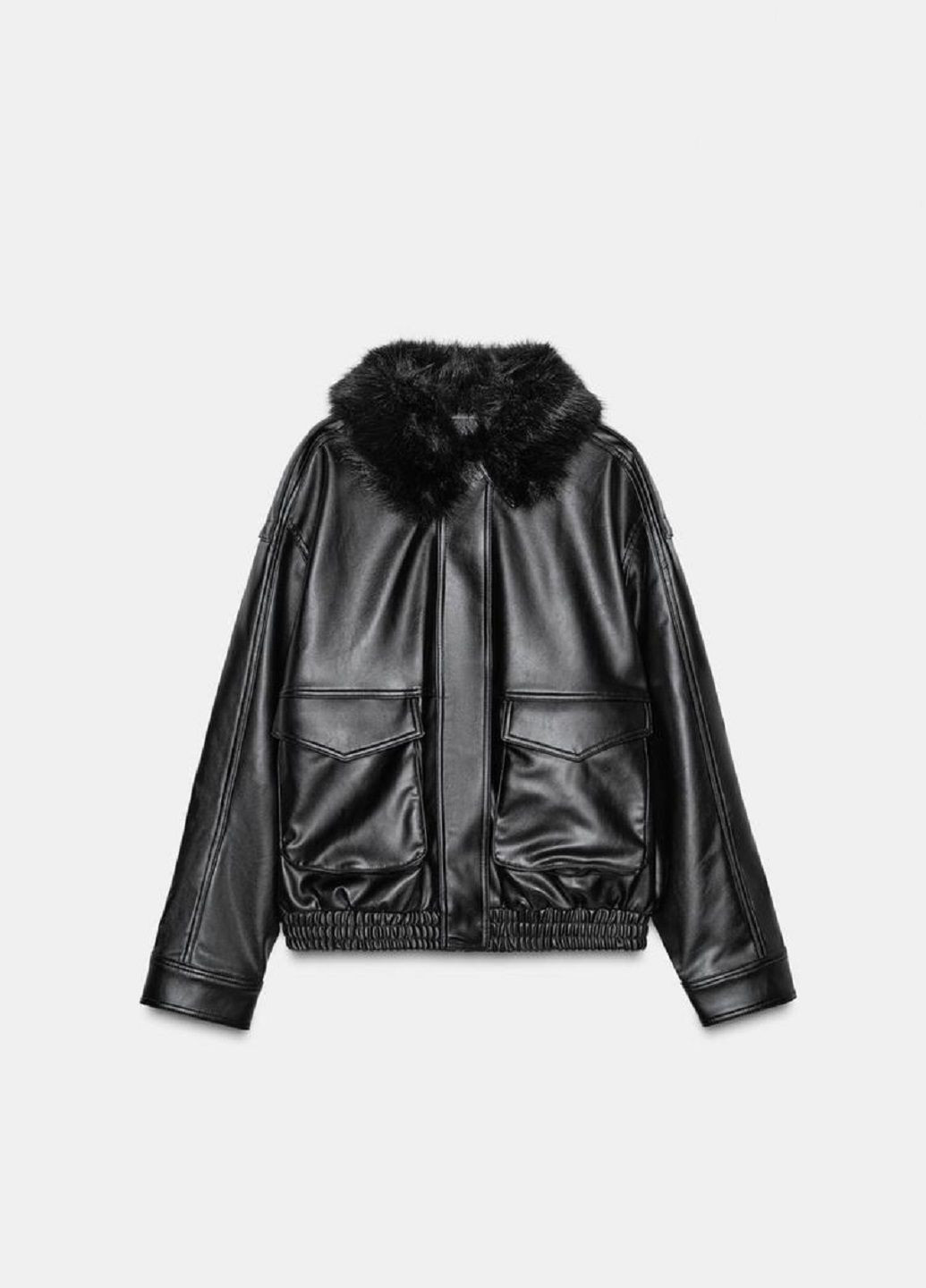 Черная демисезонная куртка Zara