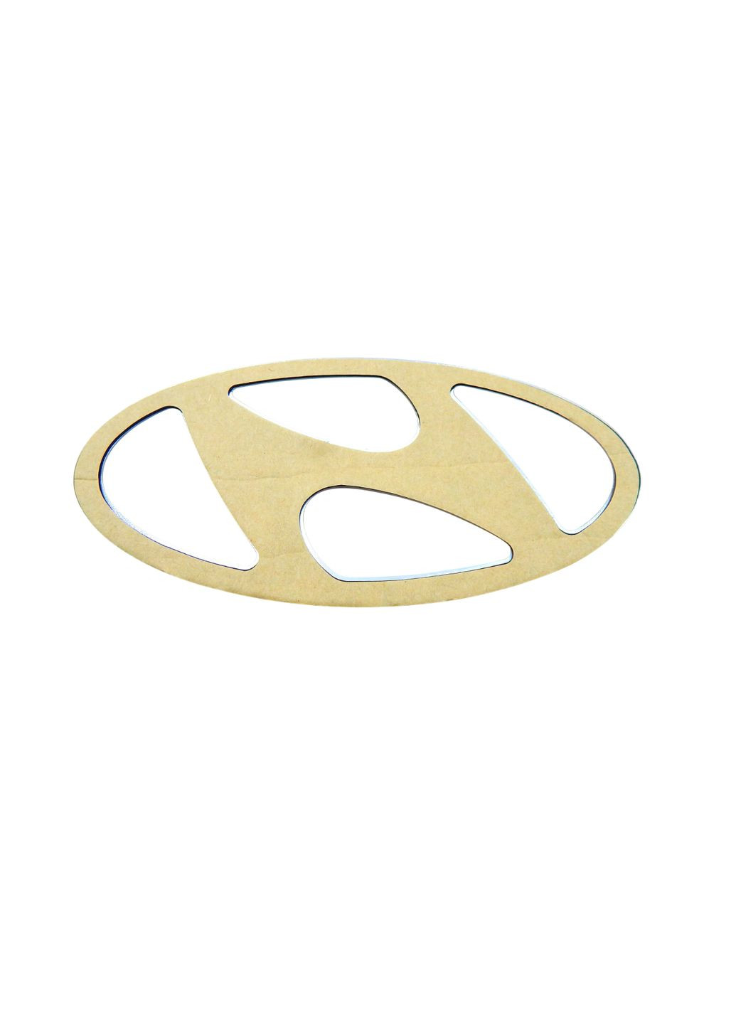 Емблема Хюндай ХРОМ 195х96мм ВЕЛИКА пластик (на скотчі) Hyundai (369610577)